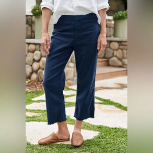 Frank & Eileen Wicklow Navy Cropped Pants